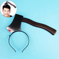 Halloween Costume Party Whole Horror Wear Head Props Axe Hair Hoop Game Show Supplies, Axe