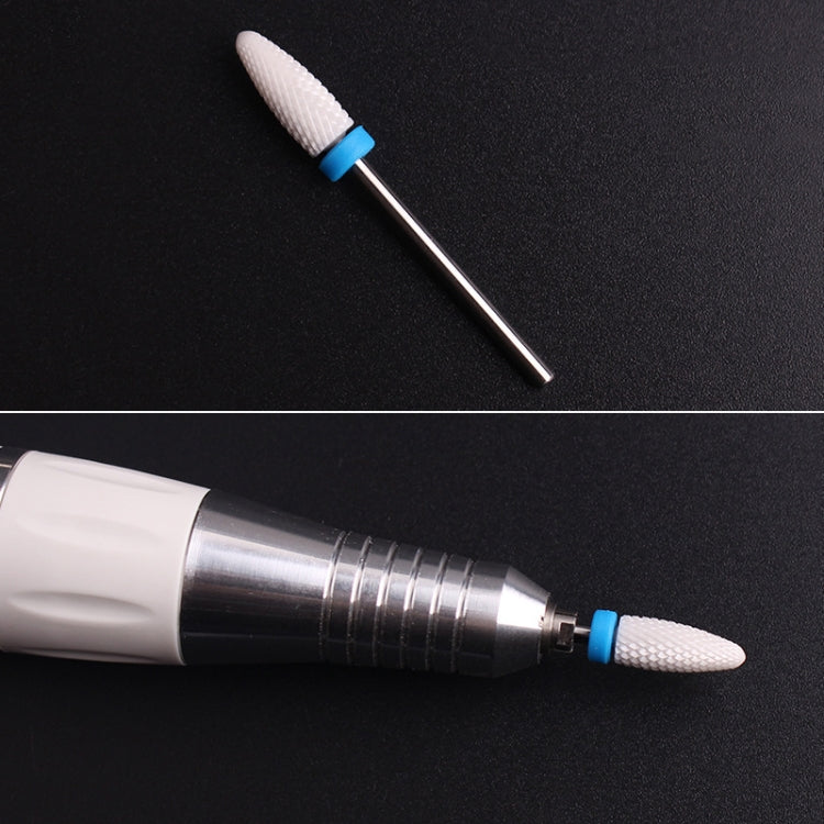 Nail Ceramic Cylindrical Corn Shape Electric Power Grinding Head, Size: 49*6mm, Size: 49*6mm
