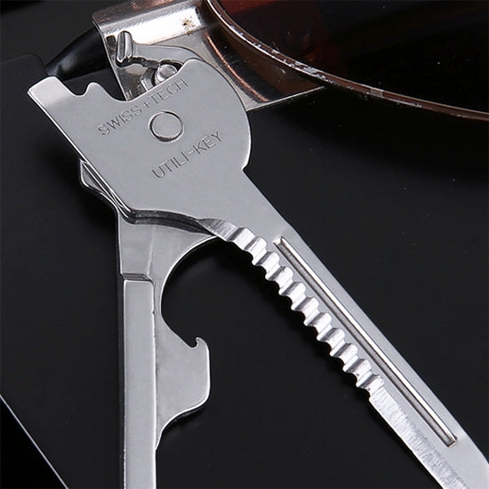 SWISS+TECH Stainless Steel 6-in-1 Foldable Keychain Multi-Tool