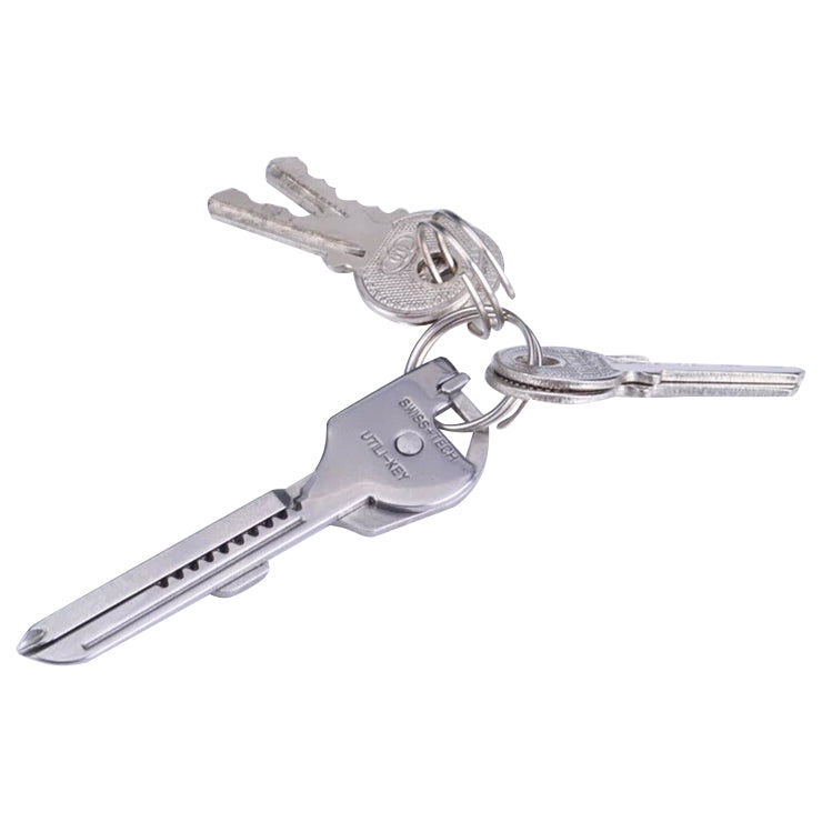 SWISS+TECH Stainless Steel 6-in-1 Foldable Keychain Multi-Tool