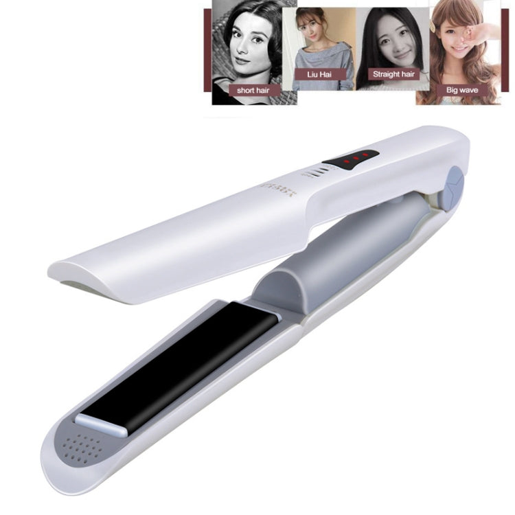 Wireless Mini USB Rechargeable Hair Straightener Hair Curler Double Purpose Hair Splint