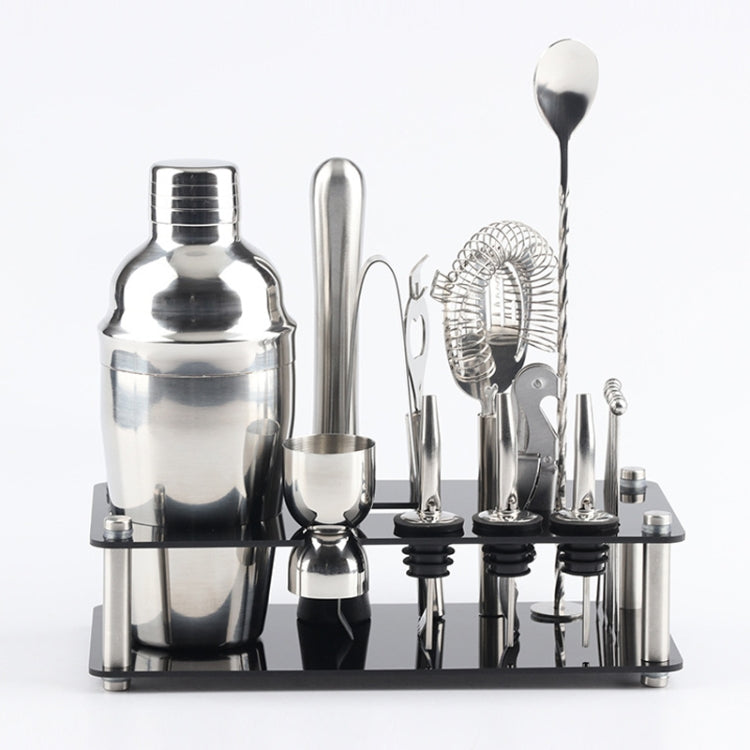 18 in 1 Cocktail Shaker Tools Setwith Acrylic Mount, , Capacity: 750ml, 750ml