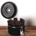 800ml Stainless Steel Sealed Food Coffee Grounds Bean Storage Container with Built-in CO2 Gas Vent Valve & Calendar