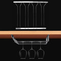 MICLAN Four Rows Stainless Steel Hanging Wine Glass Holder, Size: 34*38*43cm, Size: 34*38*43cm