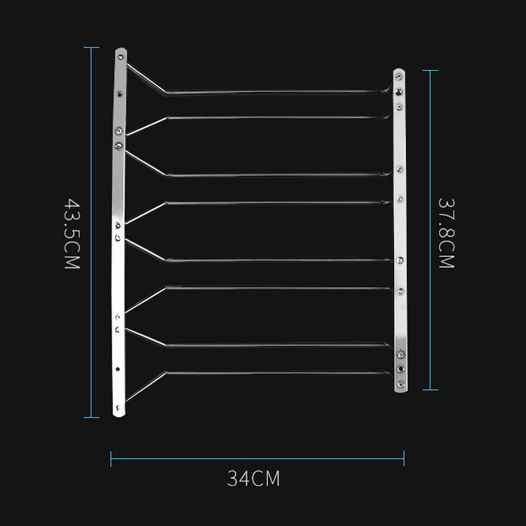 MICLAN Four Rows Stainless Steel Hanging Wine Glass Holder, Size: 34*38*43cm, Size: 34*38*43cm