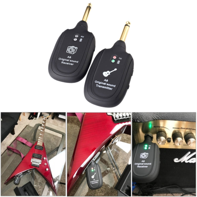 Guitar Wireless Transmitter Receiver A8 Electric Guitar Wireless Connection System Pickups, Guitar Wireless Transmitter