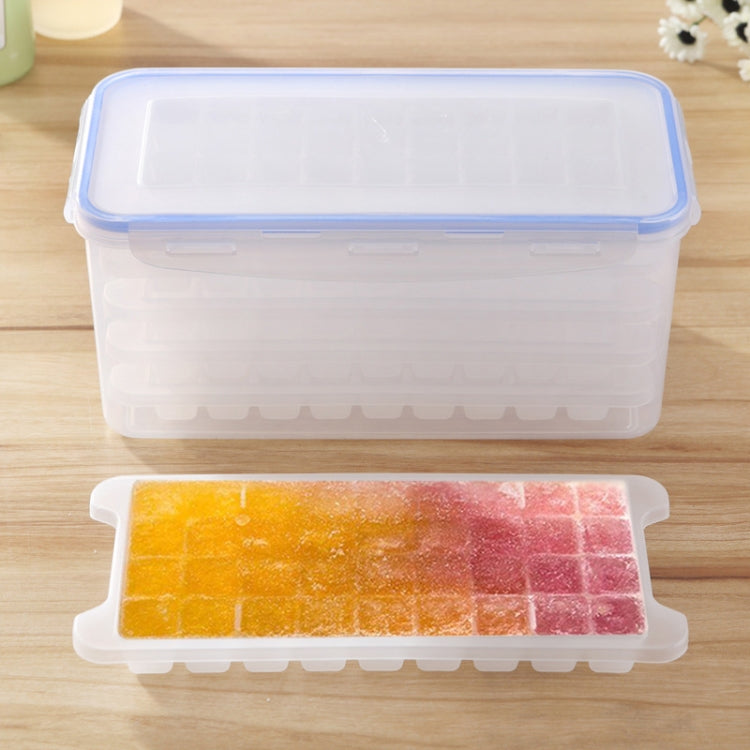 Small Square Ice Mold Trays Multi-layer Mold with Cover Ice Storage Box, 5 Layers