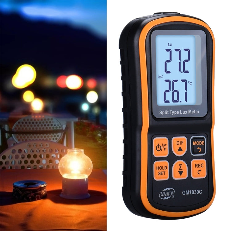 BENETECH GM1030C Portable Split Digital Illuminometer LUX Meter, GM1030C