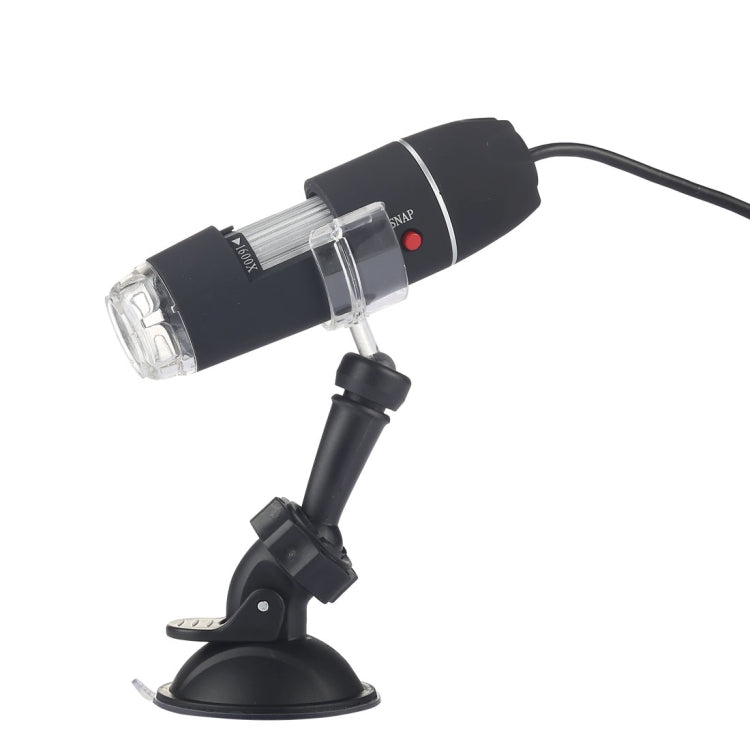 1600X Lupe HD 0,3 MP Bildsensor 2-in-1 USB Digitalmikroskop mit 8 LEDs & professionellem Standfuß, 1600X