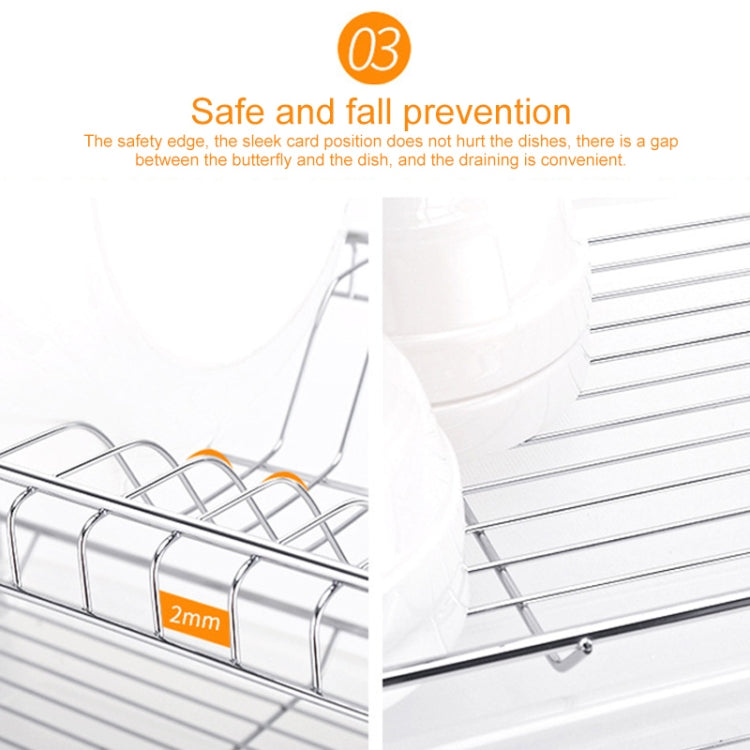 Multi-function Kitchen Stainless Steel Three Layers Flower Shape Steel Sheet Rack Hanging Bowl Dish Holder, Three Layers Flower Shape