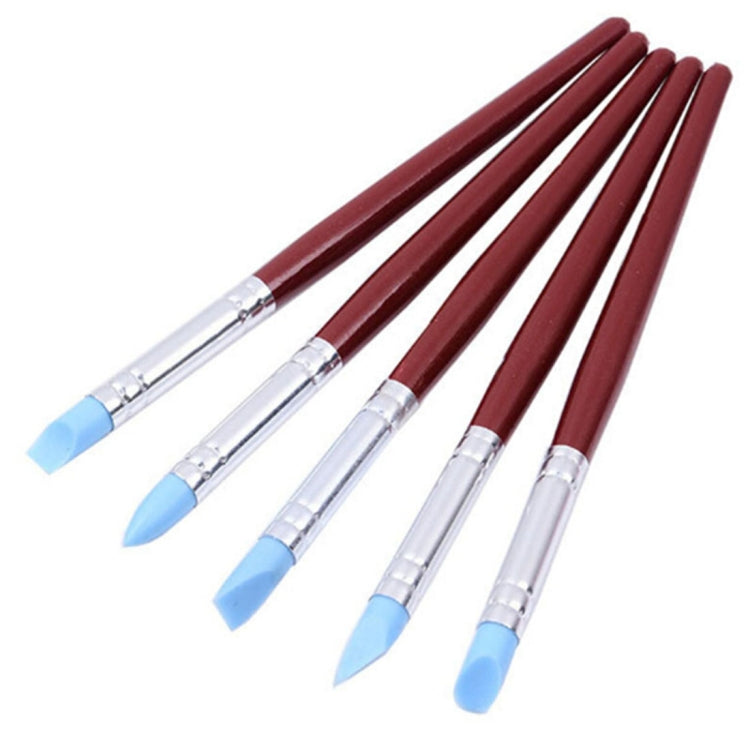 5 Pieces Flexible Rubber Tip Ceramic Clay Indentation Tool Clay Sculpting Shaper, XPC-3203