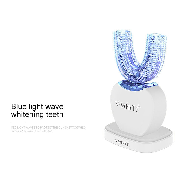Vwhite 3 Cleaning Modes Silicone Electric Automatic Beauty Tooth Instrument(White)
