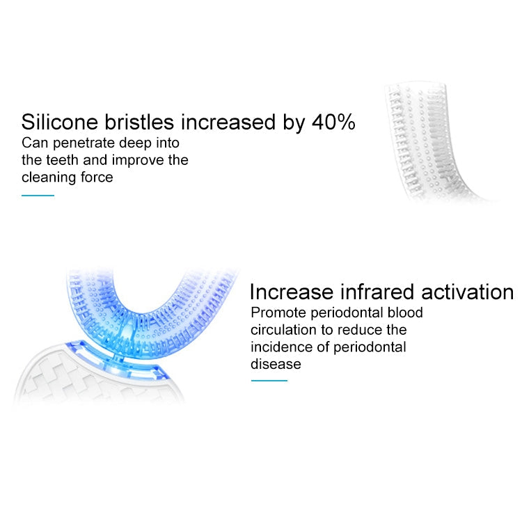 Vwhite 3 Cleaning Modes Silicone Electric Automatic Beauty Tooth Instrument(White)
