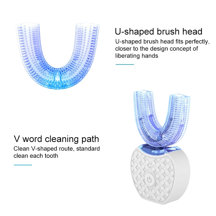 Vwhite 3 Cleaning Modes Silicone Electric Automatic Beauty Tooth Instrument(White)