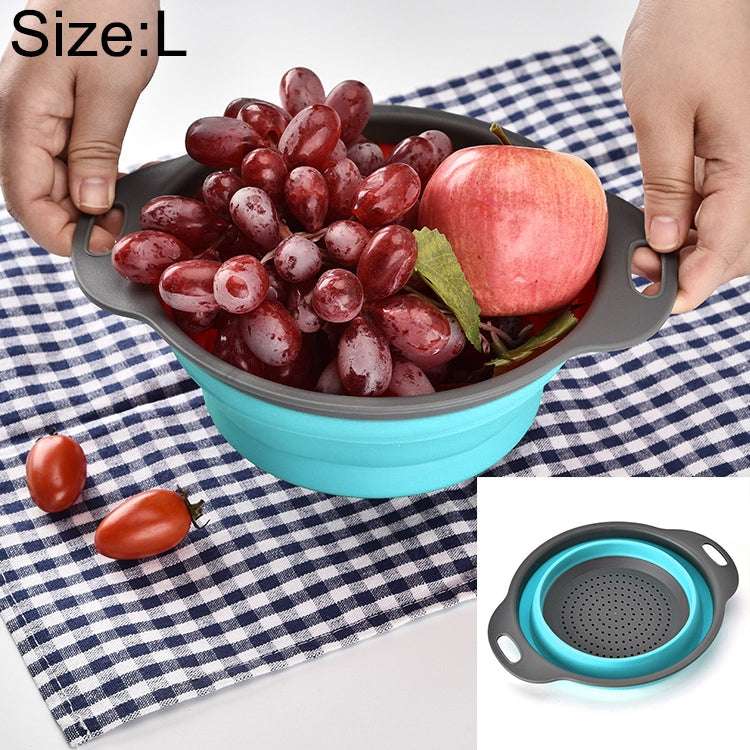 Creative Folding Vegetables Fruits Storage Basket Organizer Drain Basket, L, Size: 29.5*23.5*10cm, Size: L