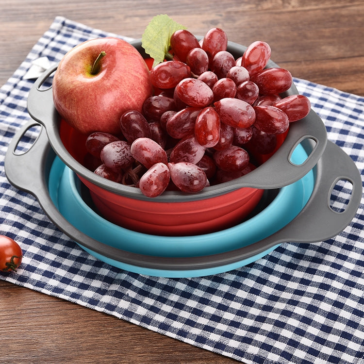 Creative Folding Vegetables Fruits Storage Basket Organizer Drain Basket, S, Size: 24.5*20*9cm, Size: S