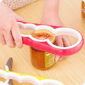 4 in 1 Multi-function Bottle Opener Home Safe Open Cans Anti-skid Cap Kitchen Tool, Random Color Delivery, 4 in 1