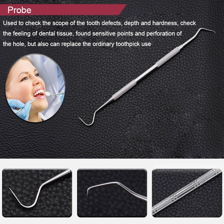 Dental Care Kit Stainless Steel Teeth Cleaning Tools Set Oral Hygiene Kit, 6 in 1