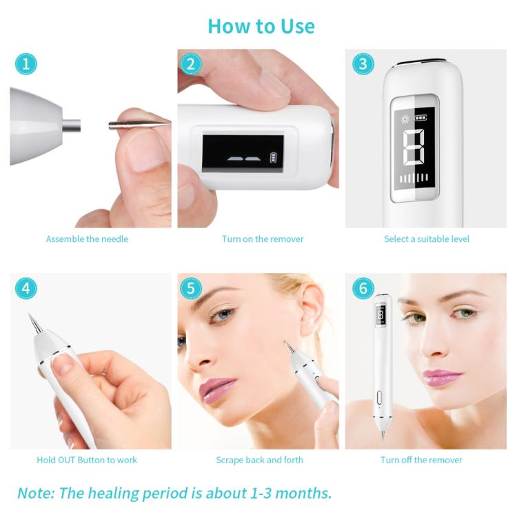 Xpreen XPRE061 Professional Dark Spot Remover Freckle Tattoo Chargeable Wart Mole Remover, with LED Screen and Spotlight