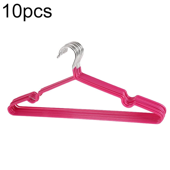 10pcs Household Stainless Steel PVC Coating Anti-skid Traceless Clothes Drying Rack