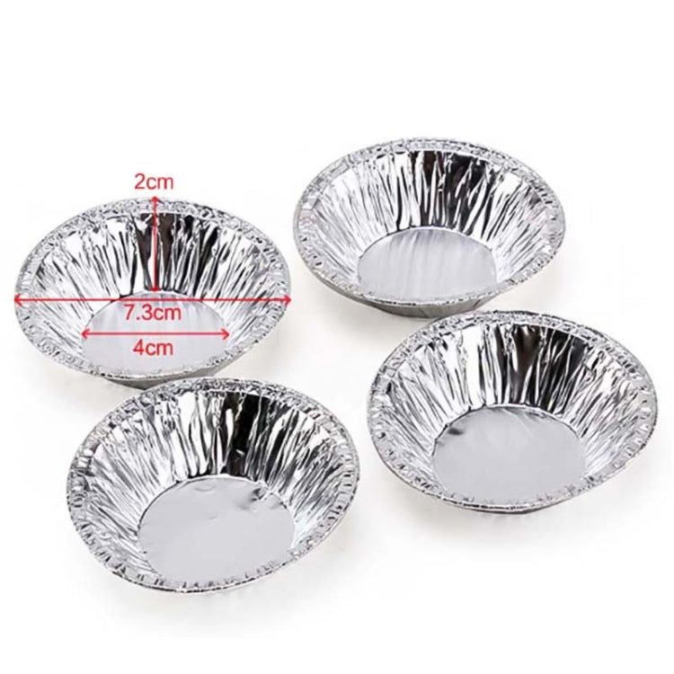 100 Stk. / Packung Aluminiumfolien-Förmchen für Eierkuchen, Größe: 7,5 x 4 x 2 cm