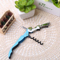10pcs Multi-function Sea Horse Pattern Stainless Wine Bottle Opener, Can Opener Bottle Opener, Random Color Delivery, Sea Horse Style