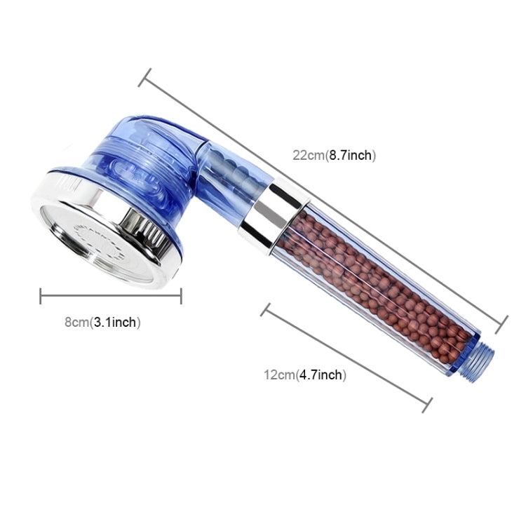 3 Settings Adjustable PC Negative Ions Shower Head, Size: Large, Interface:  2cm, 3 Settings Size: Large,(Blue), 3 Settings Size: Large(Transparent)