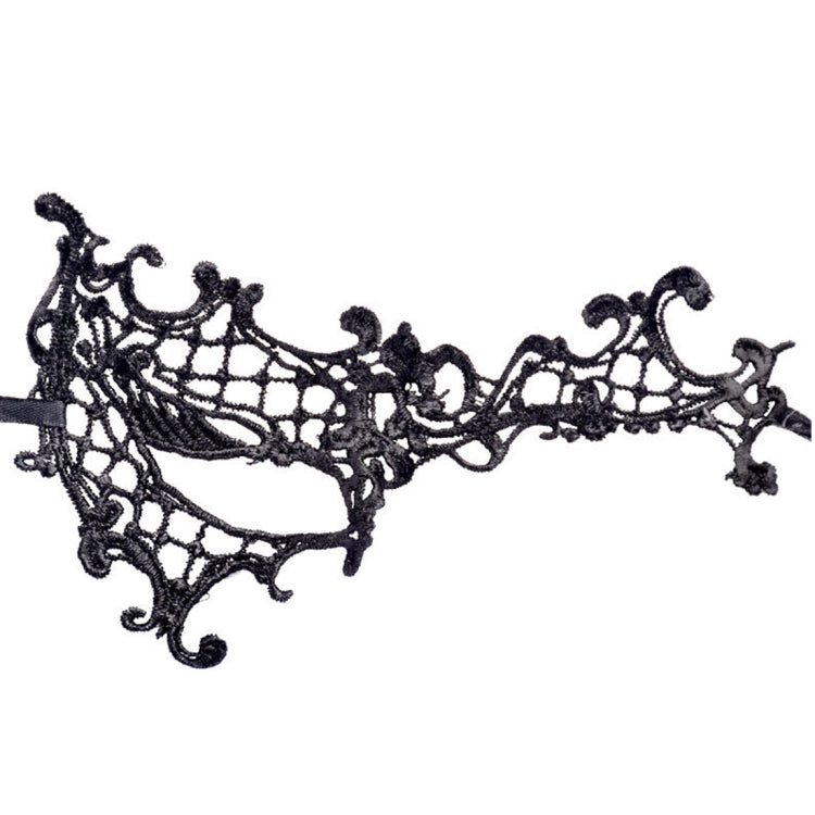 Sexy Spitzenmaske für Halloween-Maskenball, halbbedeckte Augenpartie, halbbedeckt