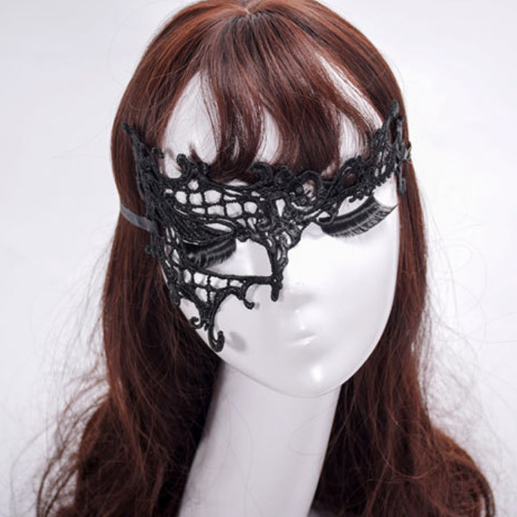 Sexy Spitzenmaske für Halloween-Maskenball, halbbedeckte Augenpartie, halbbedeckt