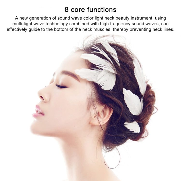 LED Color Light Wrinkle Neck Beauty Instrument (White)