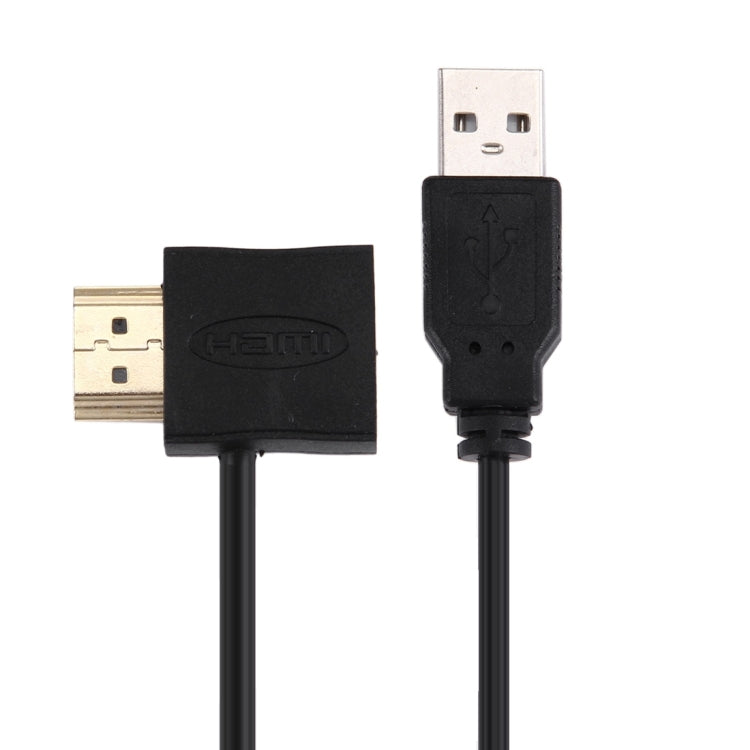 50 cm HDMI-Buchse + HDMI-Stecker auf USB 2.0-Stecker Adapterkabel
