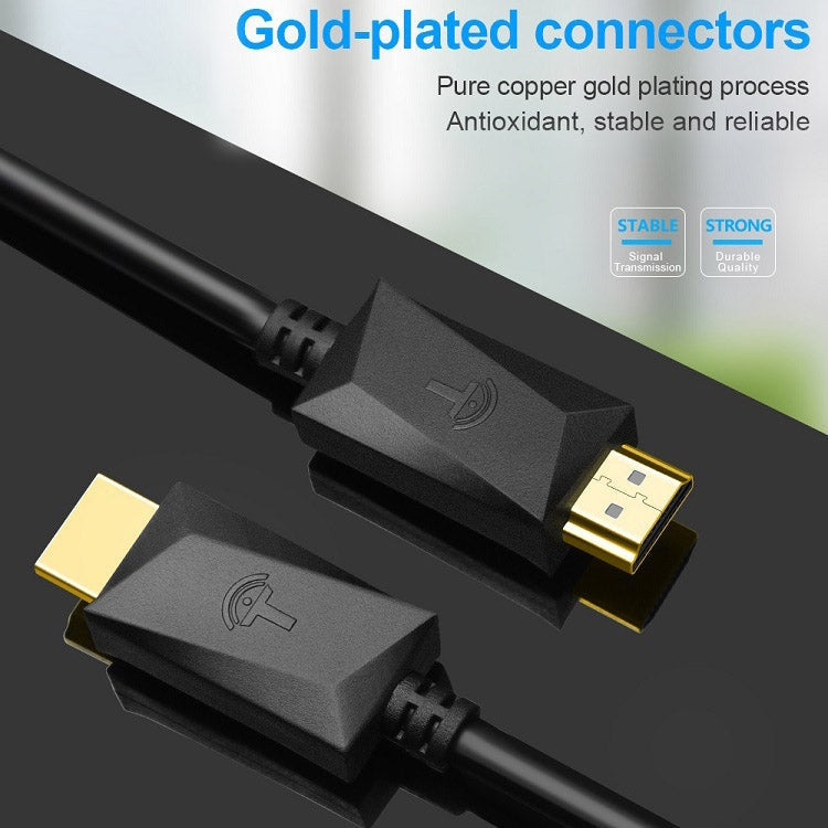 ROCKETEK HDMI01Y-2 HDMI 2.0 4K 30Hz 3D HD vergoldetes HDMI-Kabel für alle HDMI-Geräte, Länge: 2 m