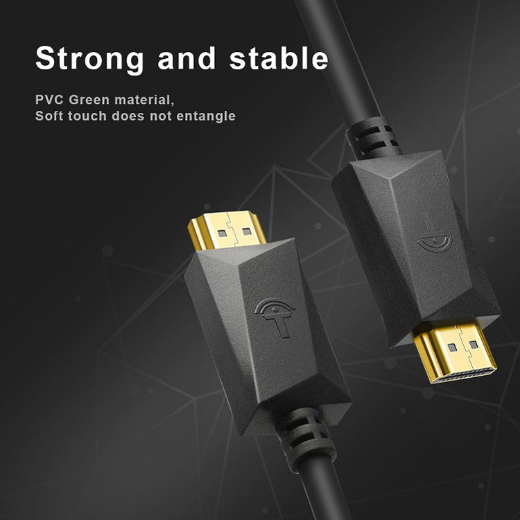 ROCKETEK HDMI01Y-2 HDMI 2.0 4K 30Hz 3D HD vergoldetes HDMI-Kabel für alle HDMI-Geräte, Länge: 2 m