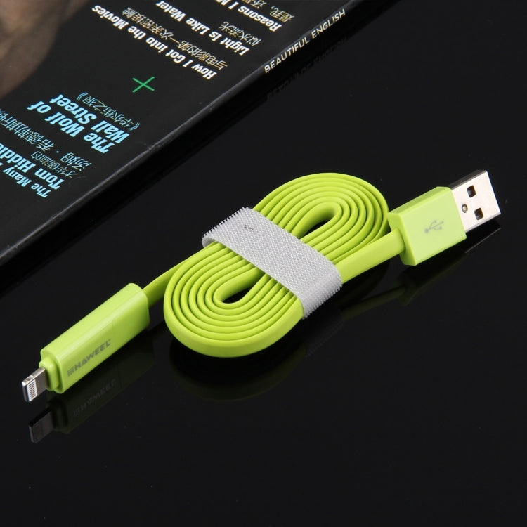 HAWEEL 1m 2-in-1 Micro-USB- und 8-Pin-auf-USB-Daten-Synchronisations-Ladekabel, 2-in-1-Kabel mit zwei Anschlüssen
