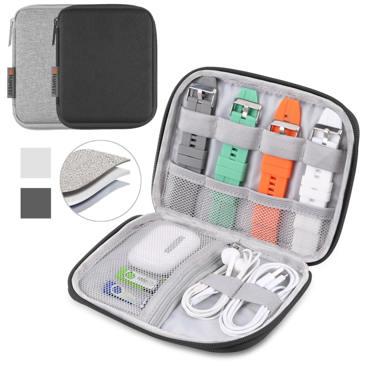 HAWEEL Uhrenarmband-Organizer-Box, Aufbewahrungstasche für Kopfhörer / USB-Sticks / Digitalkabel, Uhrenarmband-Organizer, Größe: S