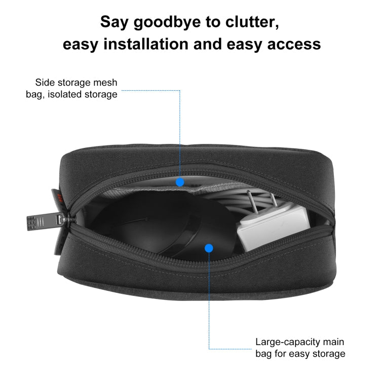 Small Electronics Organizer Bag Cable Storage Case for Charger, Power Bank, Earphones & Accessories Travel Tech Pouch S Size