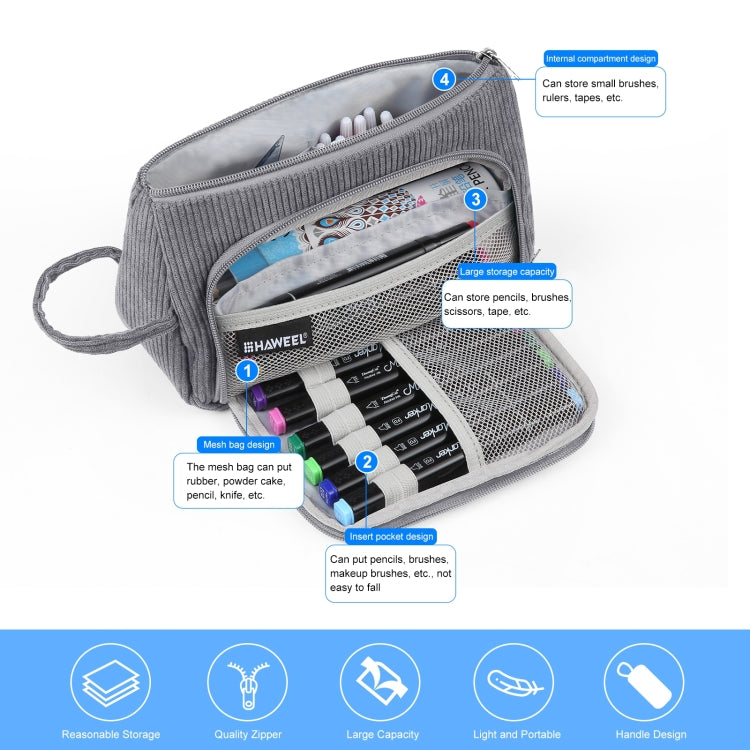 Pencil Case Cosmetic Bag Travel Makeup Organizer Pouch Triangle