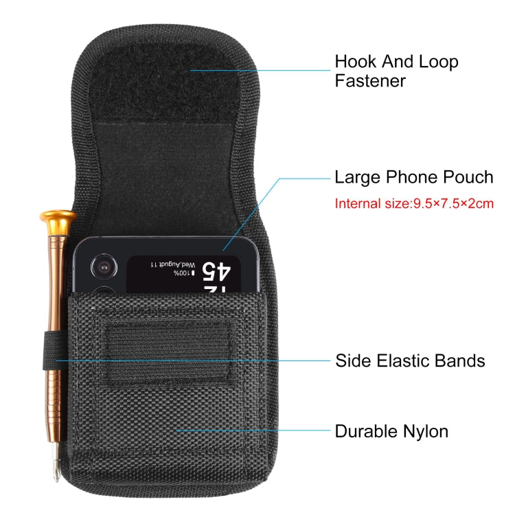 HAWEEL Flip Phone Belt Clip Pouch Nylon Carry Case Protective Holster