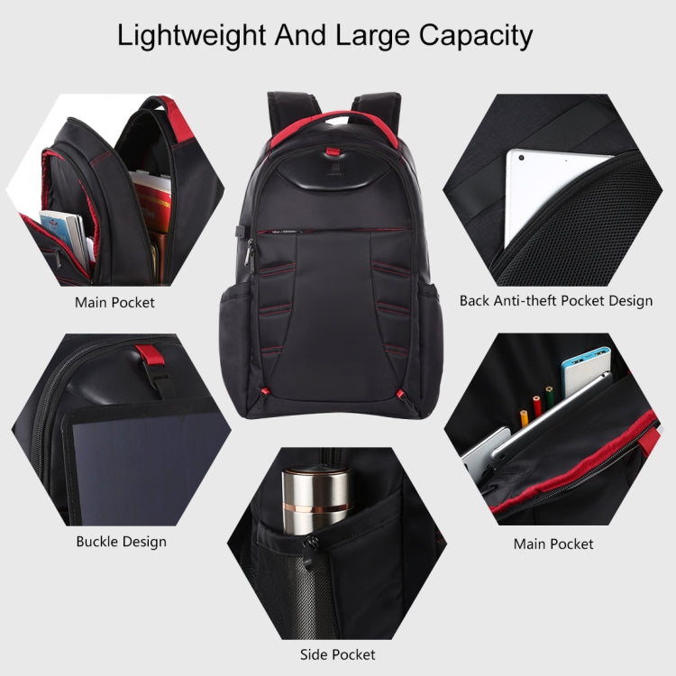 HAWEEL Foldable Removable Outdoor Portable Dual Shoulders Laptop Backpack(Black)