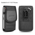 HAWEEL 6.1-6.8 inch Nylon Cloth Phone Belt Clip Carrying Pouch with Card Slot, Vertical 6.1-6.8 inch