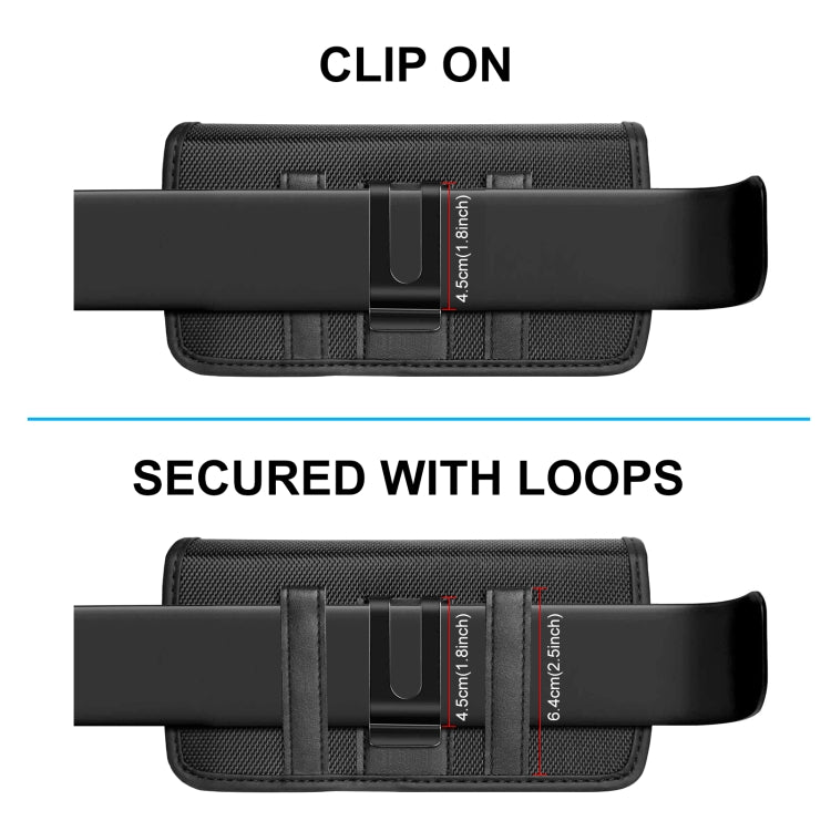HAWEEL 6.1–6.8” Phone Belt Clip Pouch Nylon Holster Case with Card Slot
