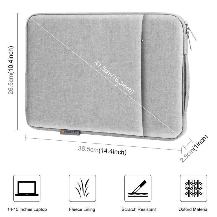HAWEEL Laptop-Hülle mit Reißverschluss und Tragegriff für 14-15 Zoll Laptops, für 14-15 Zoll Laptops (mit Griff)