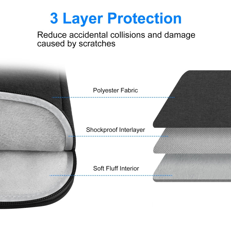 HAWEEL Laptop Sleeve Case Zipper Briefcase Bag with Handle for 15-16.7 inch Laptop, For 15-16.7 inch Laptop (with Handle)
