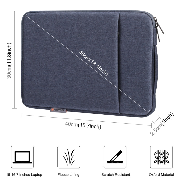 HAWEEL 15–16.7 Inch Laptop Sleeve Case with Handle & Zipper Protective Briefcase Bag for Laptop Travel Office Cover