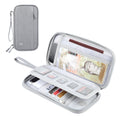 HAWEEL Clutch Bag Passport Wallet Document Organizer Credit Cards Case Bag (Grey)