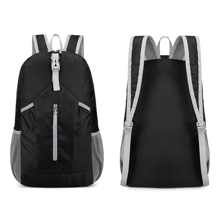 HAWEEL Wander-Rucksack, tragbar, faltbar, Rucksack mit großem Fassungsvermögen (Schwarz)