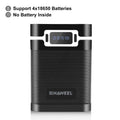 HAWEEL 4x18650 DIY 10000mAh Powerbank-Gehäuse mit dualem USB & Display (Schwarz)