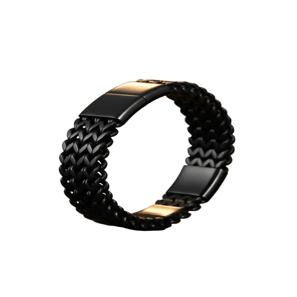 Double Layer Cuban Chain Bracelet – 10mm Black Stainless Steel, Heavy 45g Men’s Fashion Jewelry