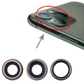 3 PCS Back Camera Bezel with Lens Cover for iPhone 11 Pro / 11 Pro Max, For iPhone 11Pro/11 Pro Max