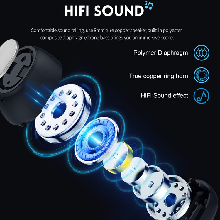 Q2 TWS Bluetooth 5.0 Binaural Stereo Kabelloser Sport-Bluetooth-Kopfhörer